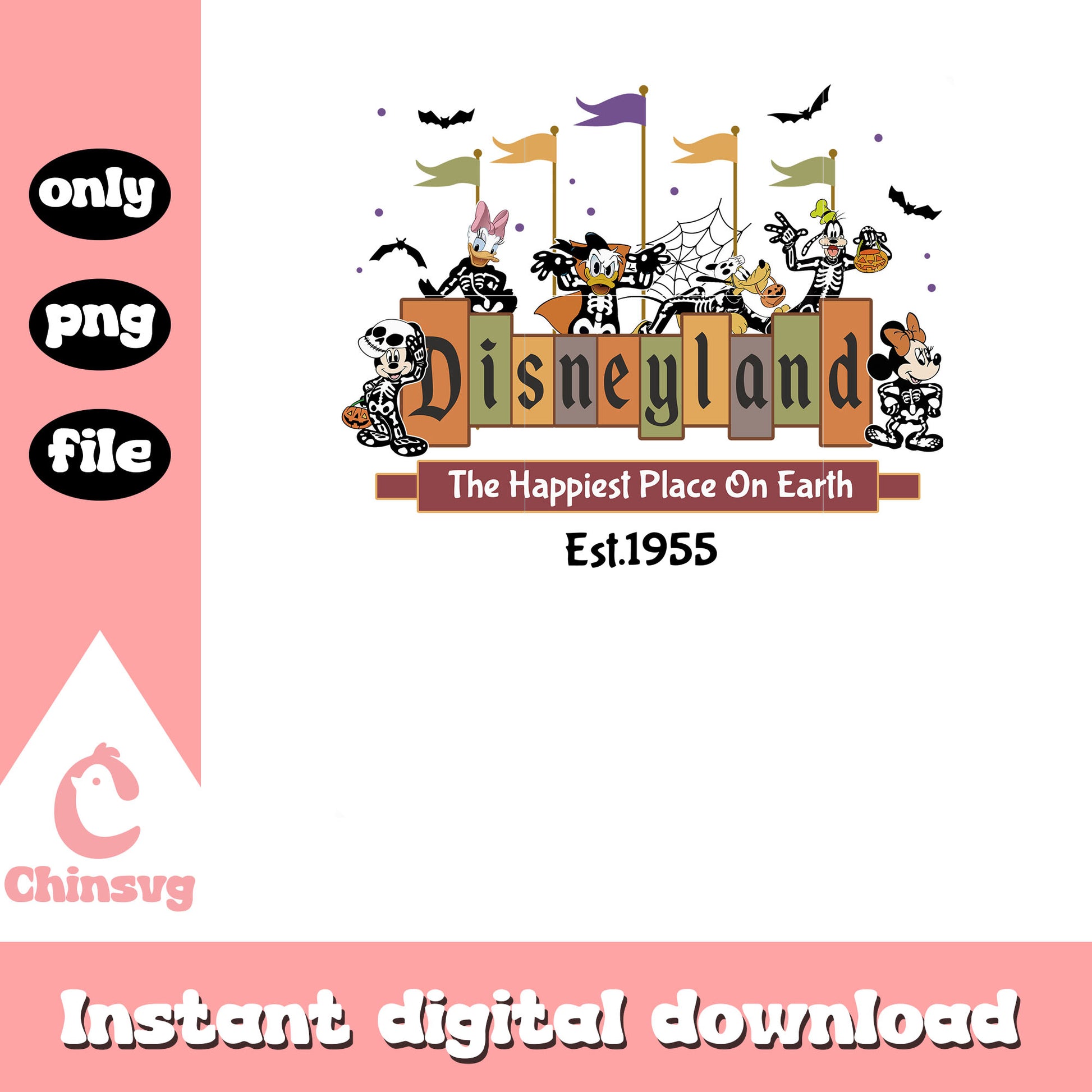 Disneyland the happiest place on earth png, disney world png