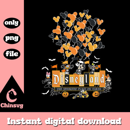 Disneyland the spookiest place on earth design png, disney plus png
