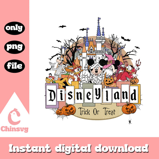 Disneyland trick or treat halloween png, disney world png