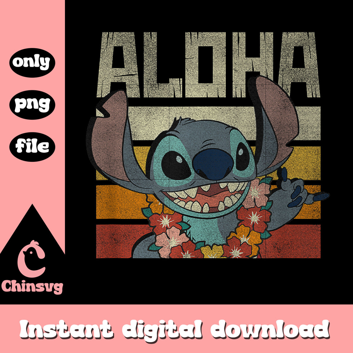 Disney lilo and stitch aloha color gradient png, stitch aloha color pn ...