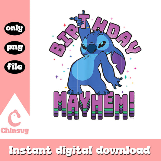 Disney lilo and stitch disco dance birthday png, stitch disco dance png