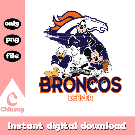 Disney logo denver broncos png, denver broncos nfl​ png