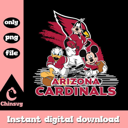 Disney micjey cardinals logo png, arizona cardinals nfl​​ png