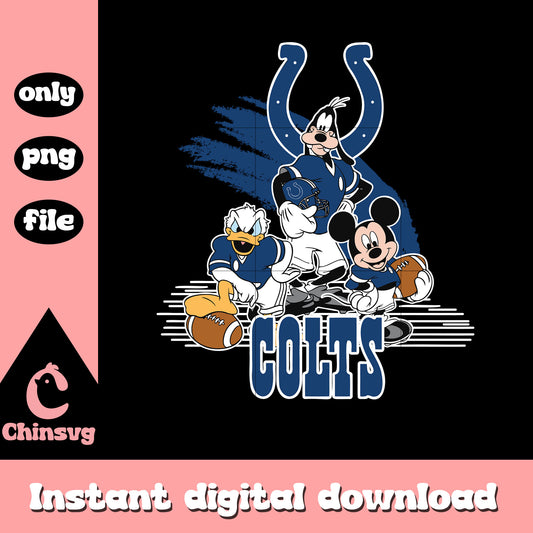 Disney micjey colts logo png, indianapolis colts nfl​ png