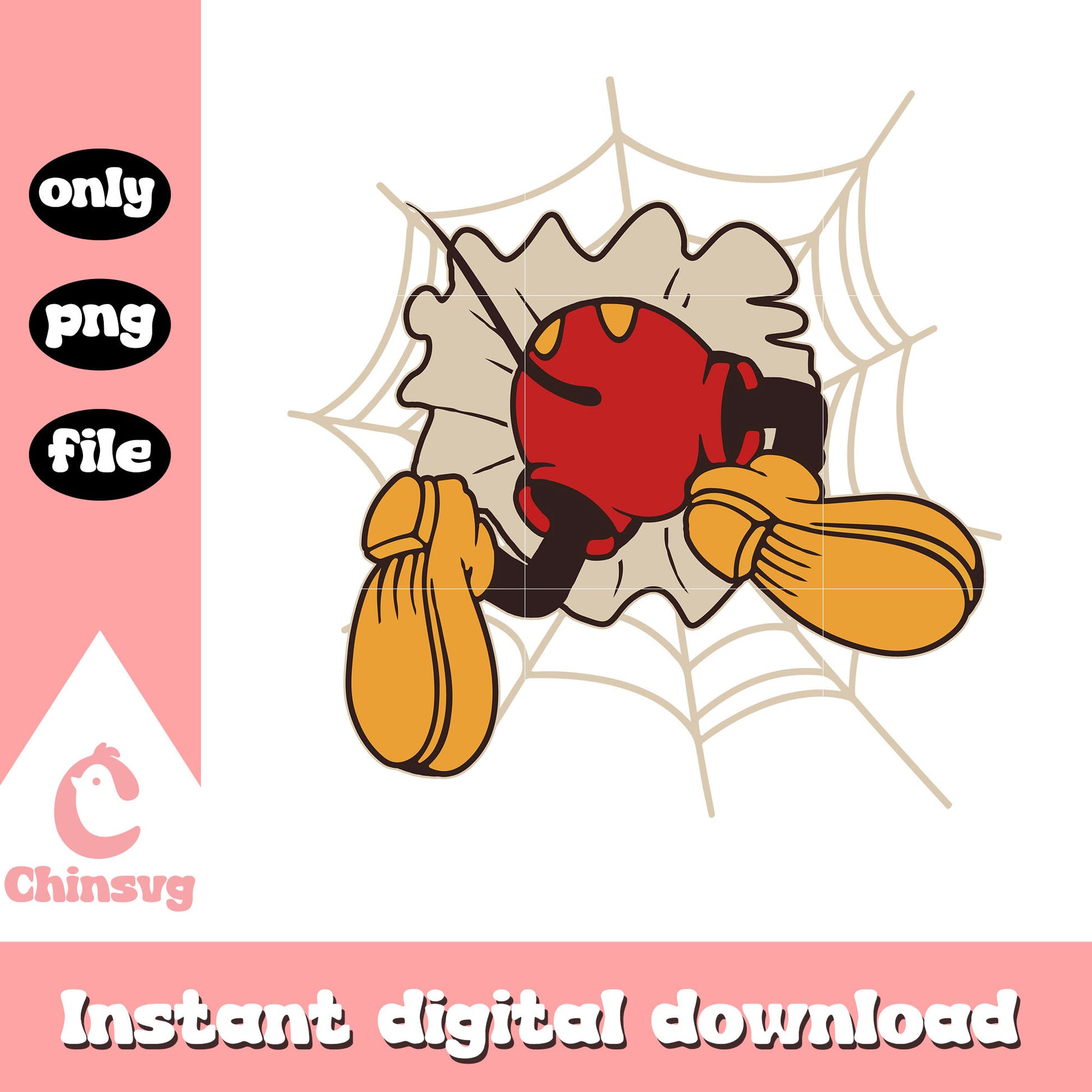 Disney mickey ass spiderweb design png, disney mickey movie png