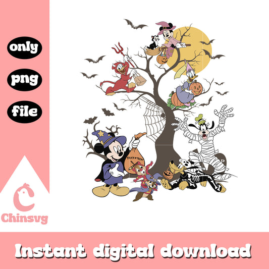 Disney mickey cartoon happy halloween png, mickey halloween png