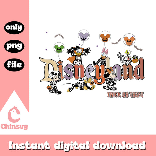Disney mickey cartoon skeleton design png, halloween day png