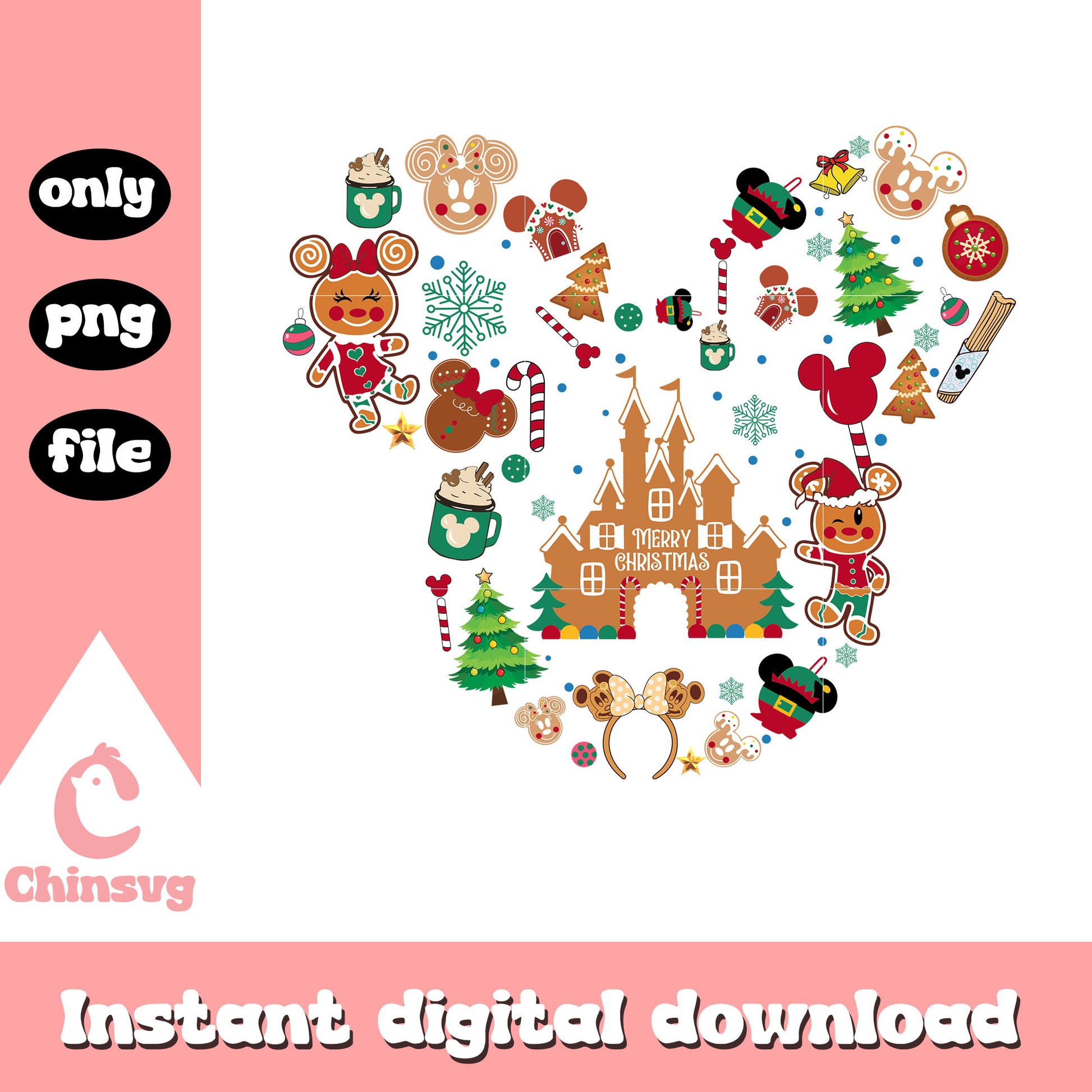 Disney mickey christmas gingerbread png, mickey disney png