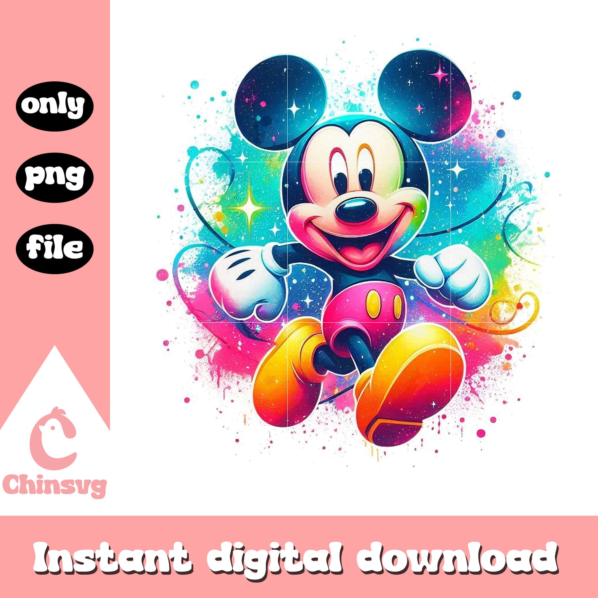 Disney mickey watercolor splash png, mickey mouse movie png
