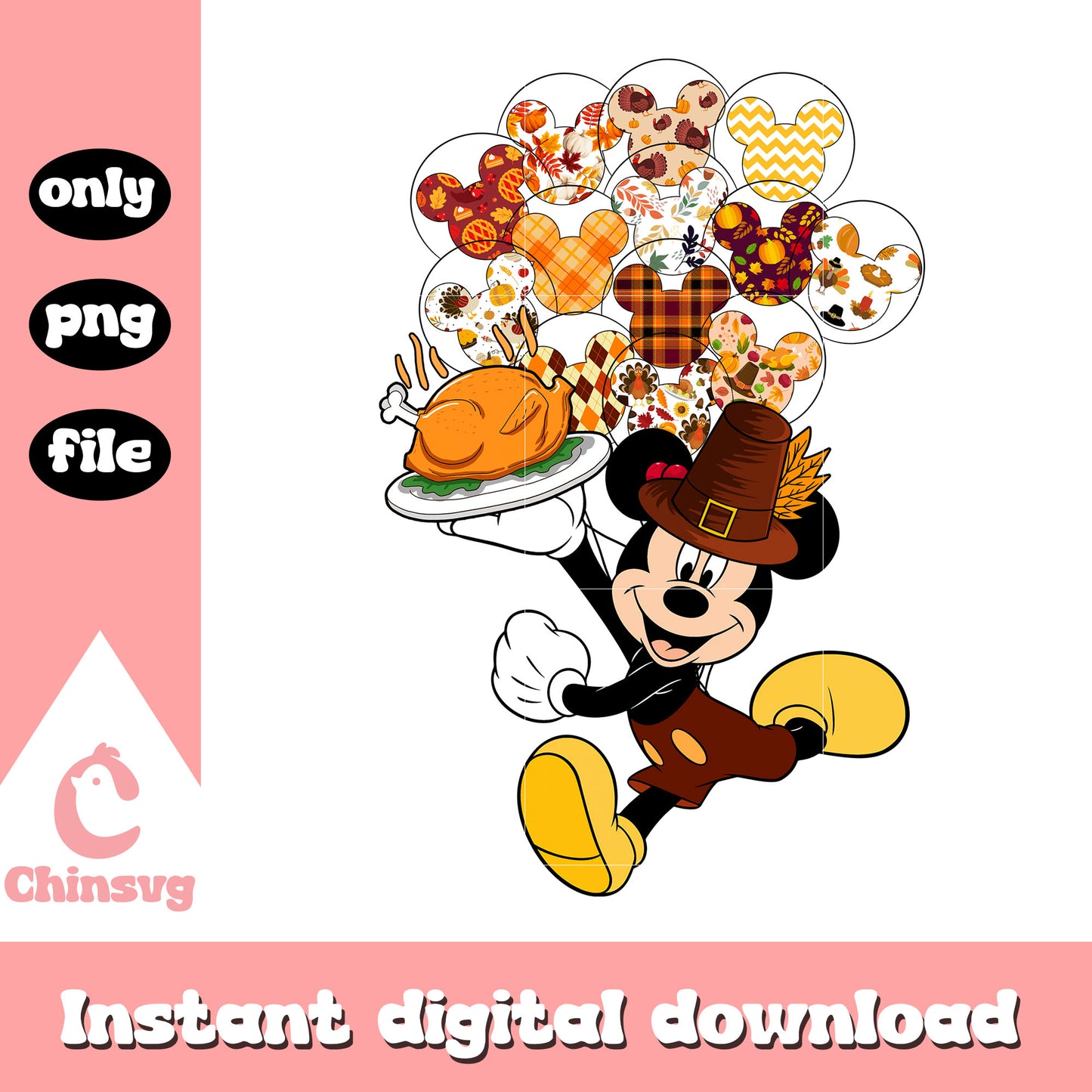 Disney mickey with floral balloons design png, mickey cartoon png