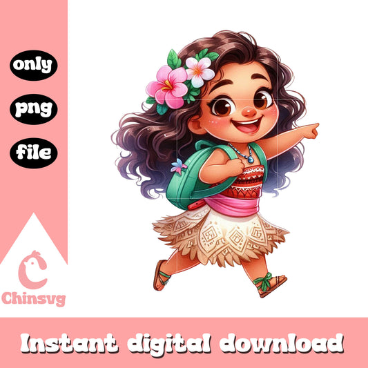 Disney moana princess go to school png, disney school png