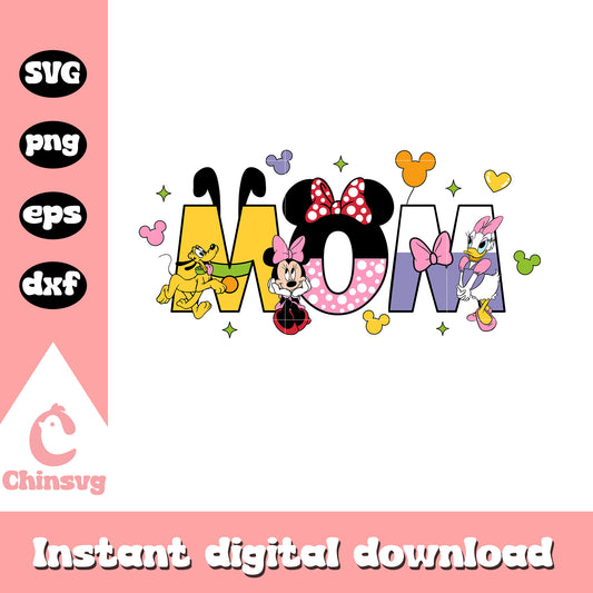 Disney mom mickey friends design svg, mickey and friends svg