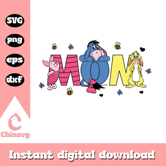 Disney mom winnie The pooh friends svg, winnie The pooh svg
