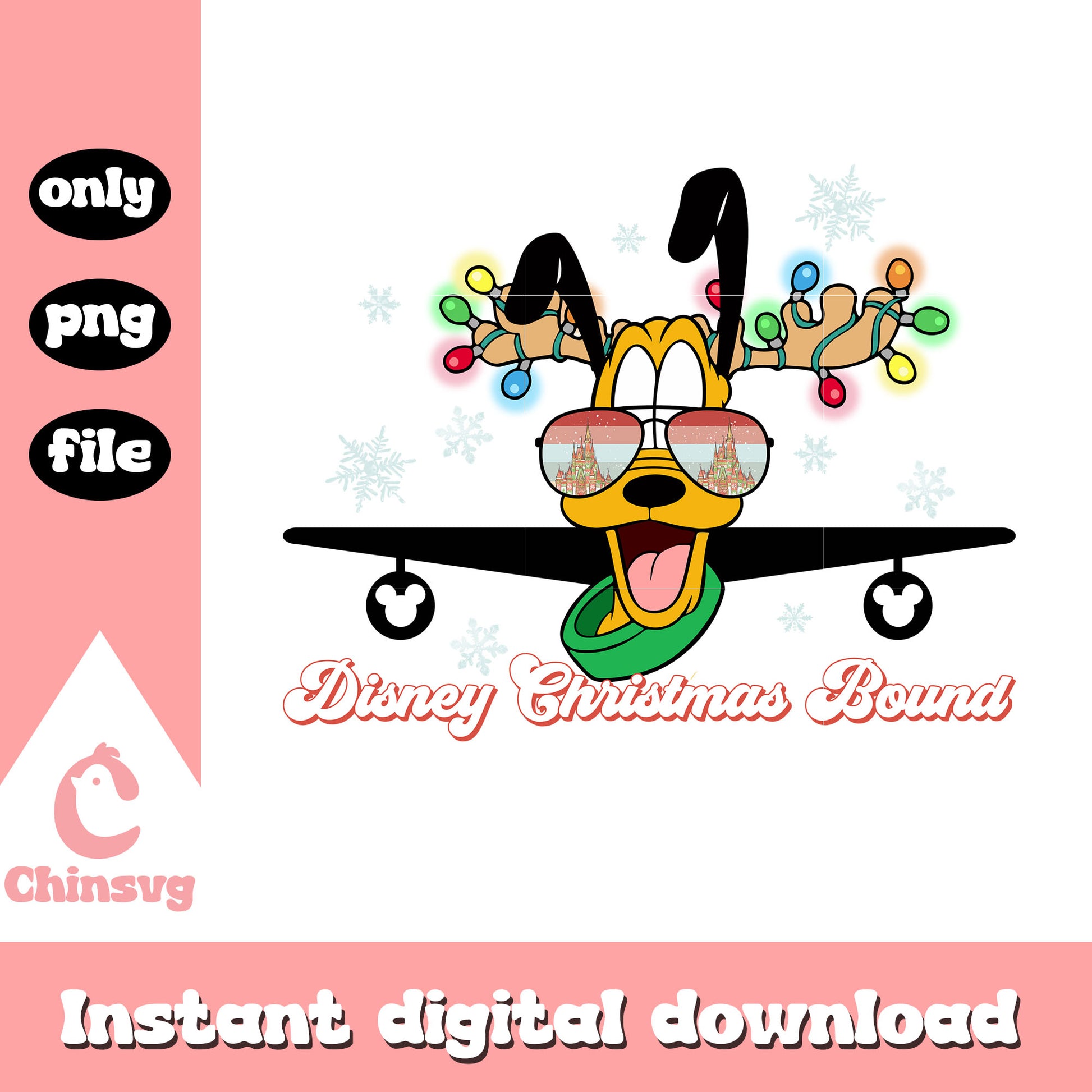 Disney pluto disney christmas bound png, pluto dog png