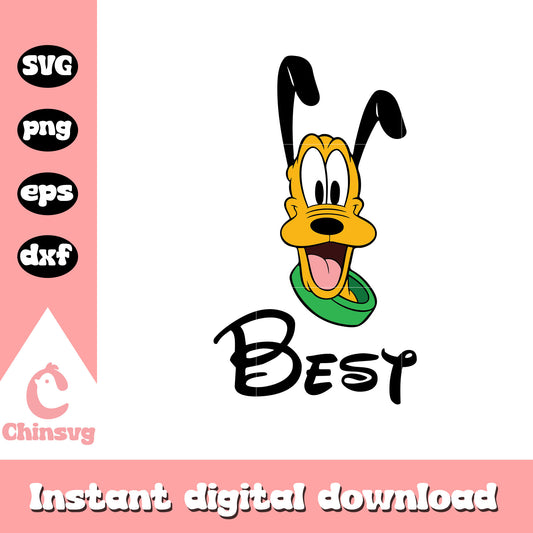 Disney pluto dog best design svg, pluto svg, pluto head​ svg