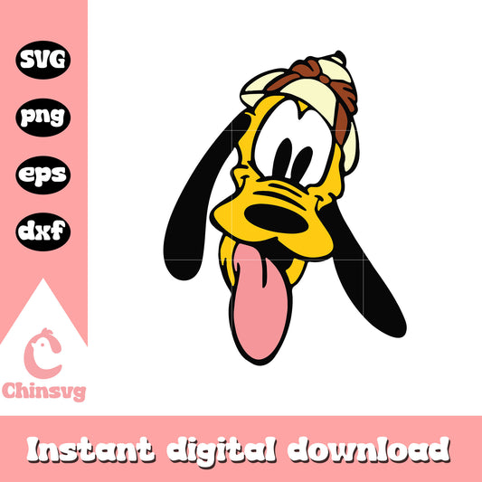 Disney pluto head safari svg, pluto svg, animal kingdom svg