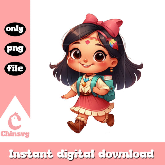 Disney pocahontas princess go to school png, disney school png