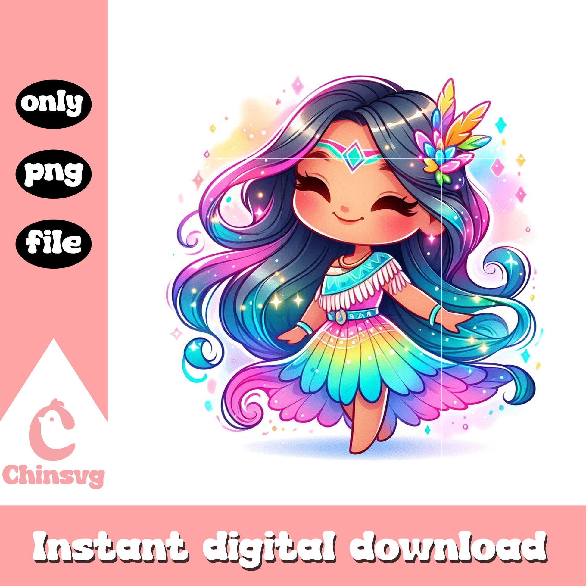 Disney pocahontas watercolor splash png, pocahontas cartoon png