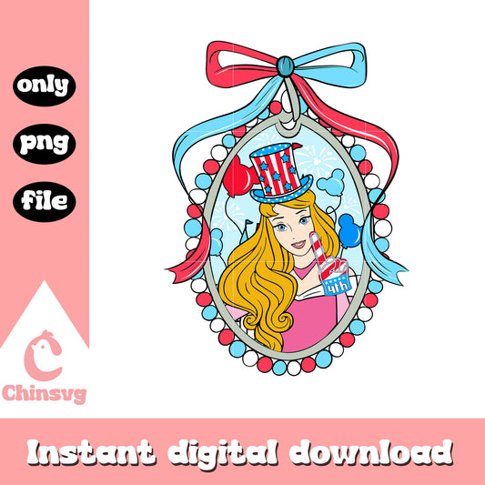 Disney princess aurora mirror bow png, aurora mirror png