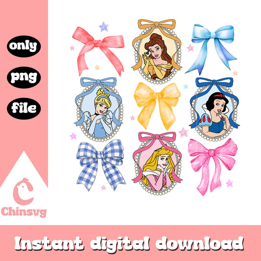 Disney princess characters mirror png, disney prinncess png