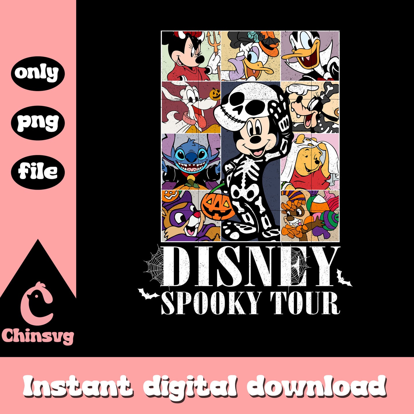 Disney spooky tour skeleton mickey clipart png, mickey cartoon png