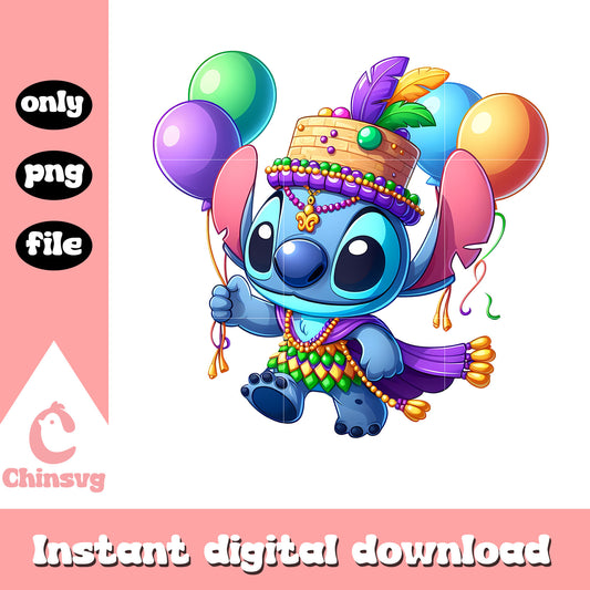 Disney stitch outfit mardi gras png, disney mardi gras png