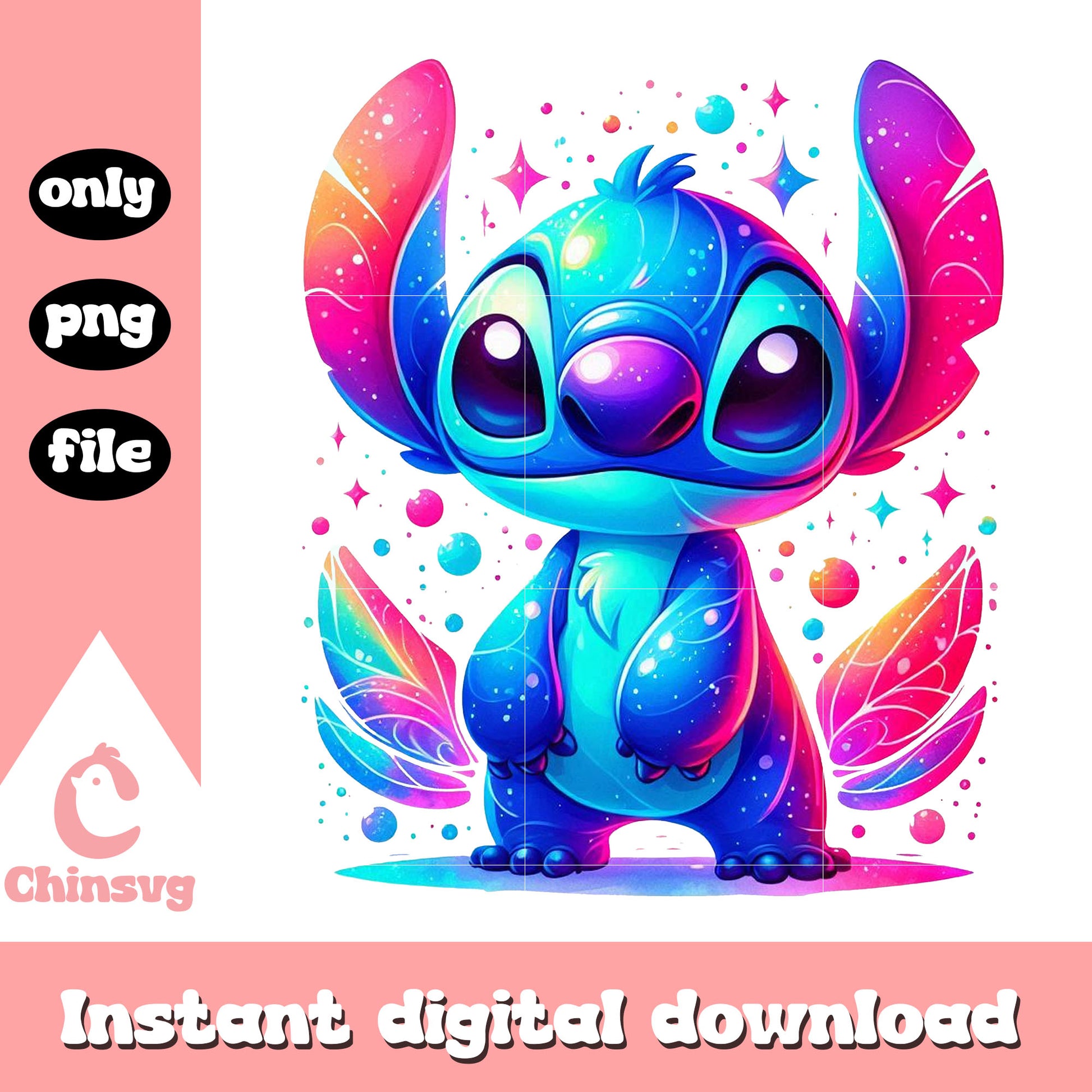 Disney stitch watercolor splash design png, disney lilo stitch png