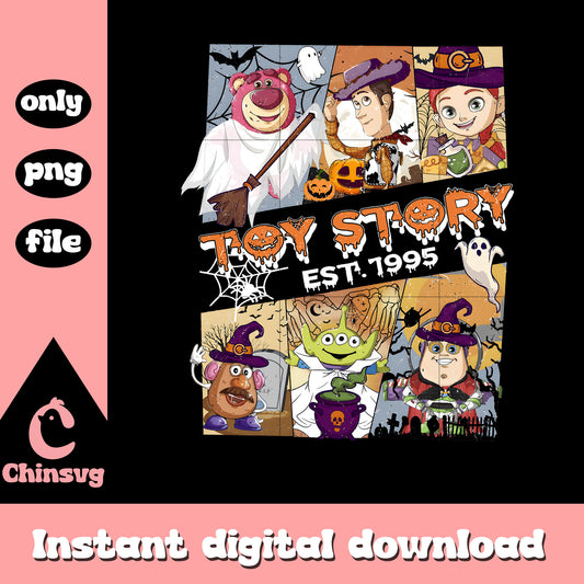 Disney toy story est 1995 png, toy story cartoon disney png