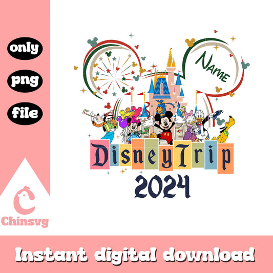 Disneytrip 2024 name png, disneytrip png, mickey and friends png