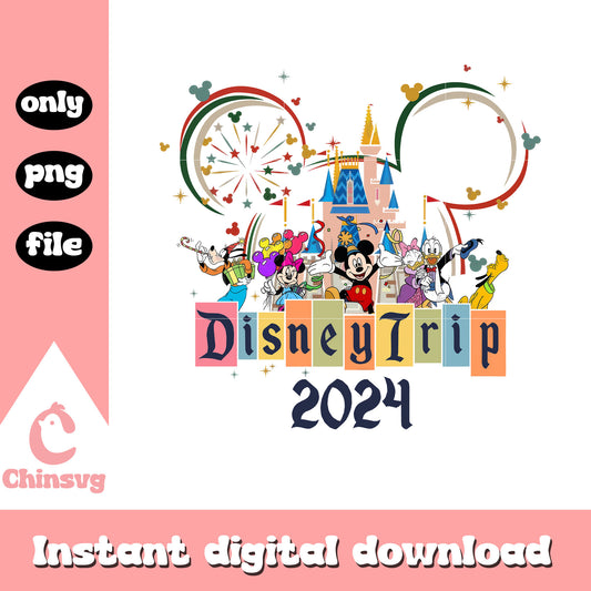 Disneytrip 2024 png, disneytrip png, mickey and friends png