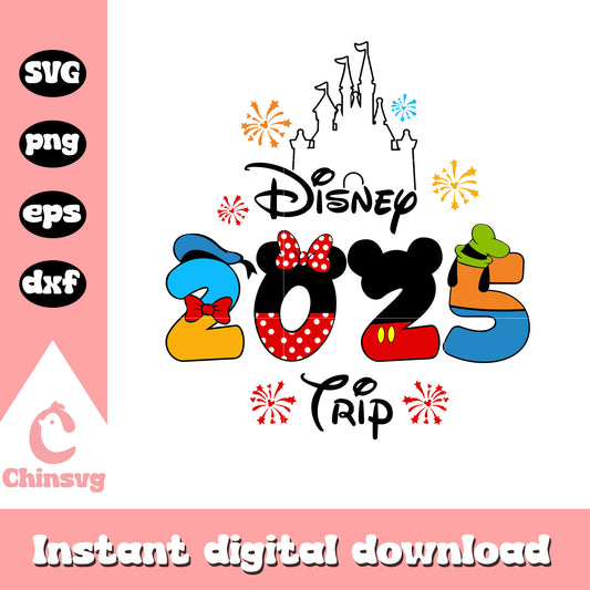 Disney trip 2025 mickey font design svg, disney trip svg, mickey svg