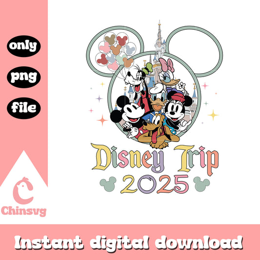 Disney trip 2025 mickey head png, mickey and friends png