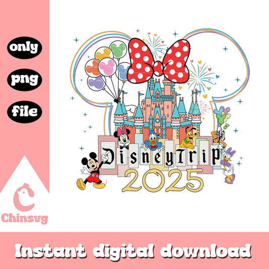 Disney trip 2025 minnie head png, mickey and friends png