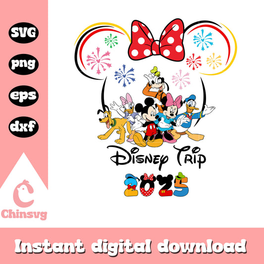 Disney trip minnie design svg, minnie head svg, disney trip svg