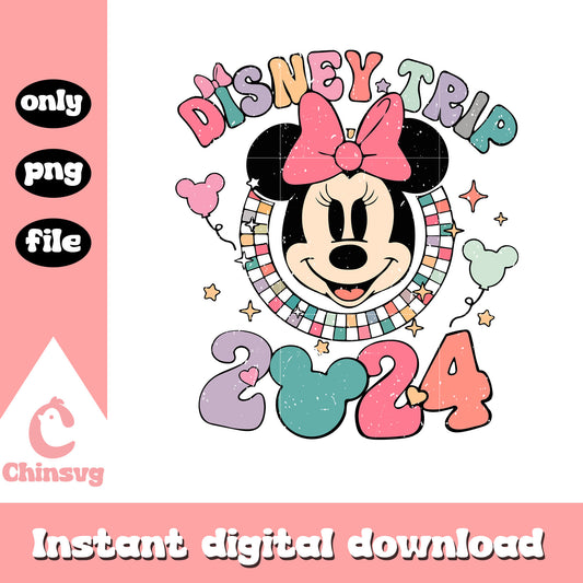 Disney trip minnie head png, minnie mouse png, disney trip png