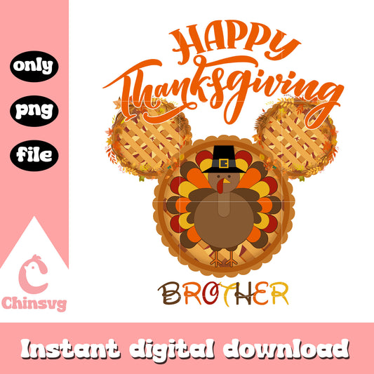 Disney tukey happy thanksgiving brother png, thanksgiving png