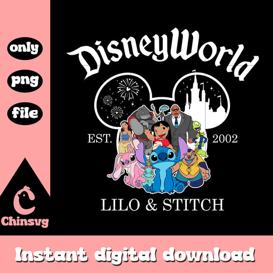 Disneyworld est 2002 mickey ears png, lilo and stitch png