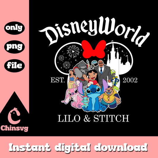 Disneyworld est 2002 minnie ears png, lilo and stitch png