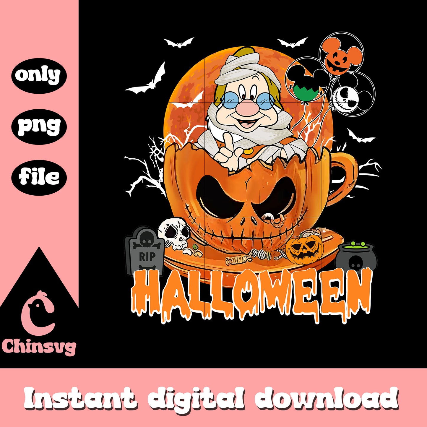 Doc disney in horror cup design png, doc snow white png