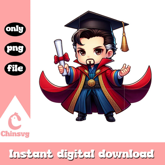 Doctor strange cute design graduation png, doctor strange marvel png