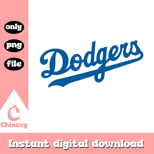 Dodgers basic font design png, los angeles dodgers png