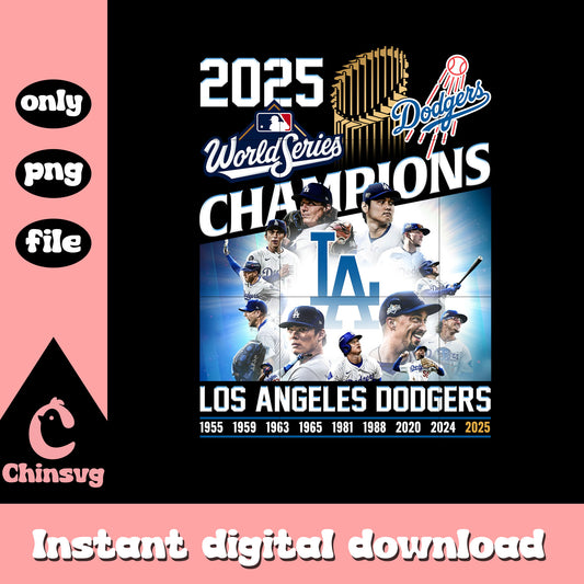 Dodgers champions 2025 png, world series champions png