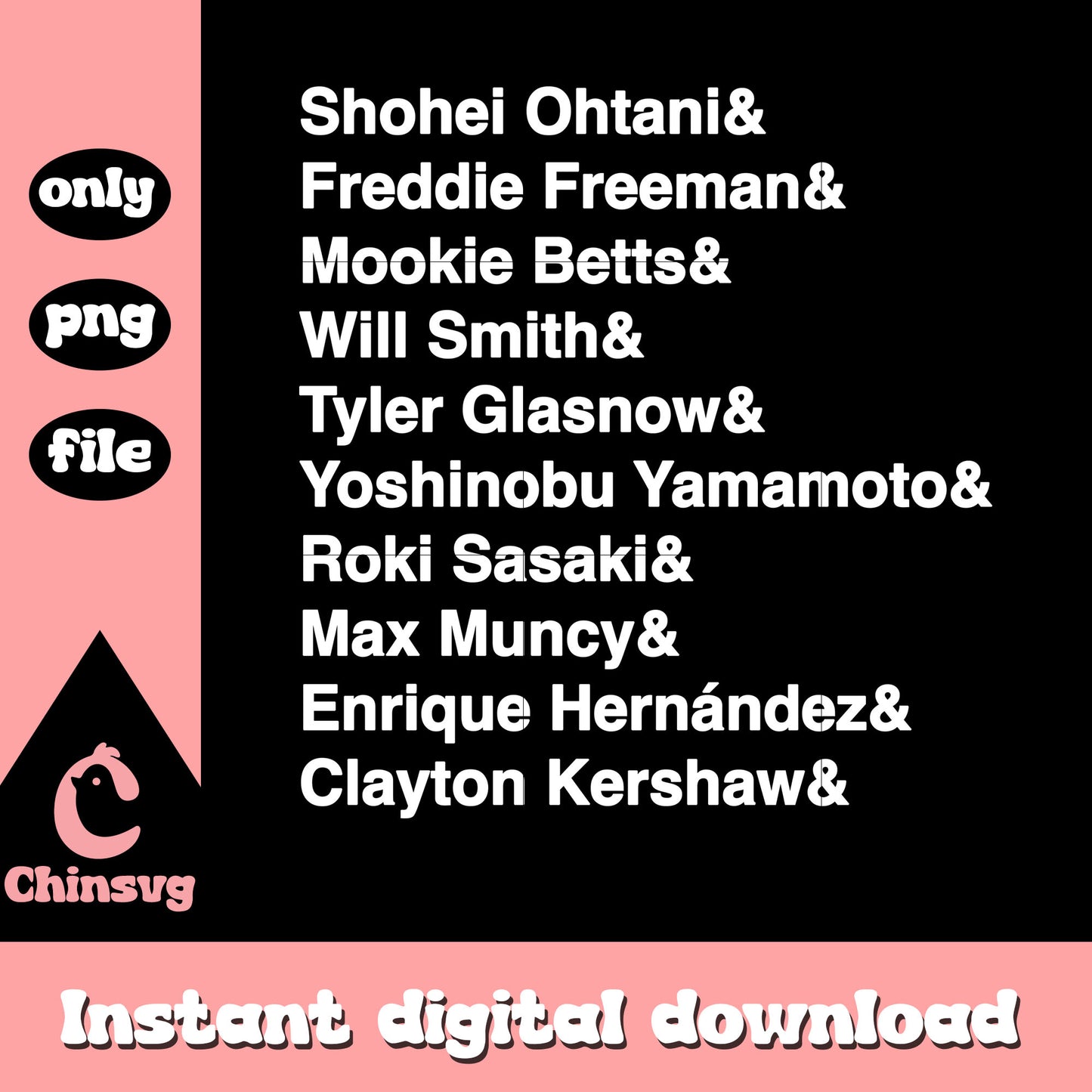 Dodgers team members white name png, los angeles dodgers players png