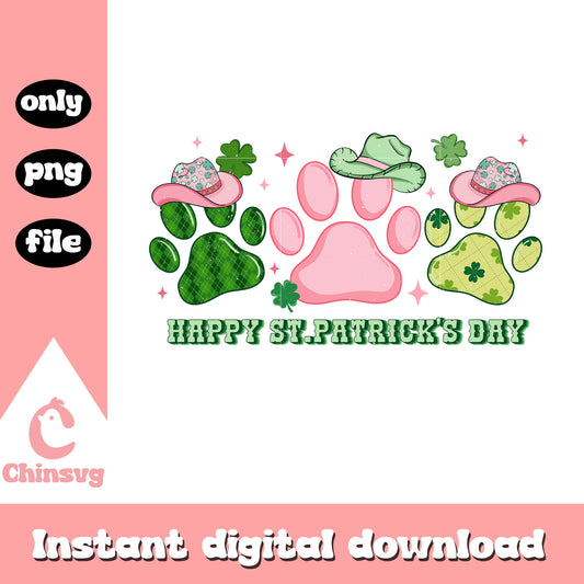 Dog footprint happy st.patrick daypng, saint patrick's day png