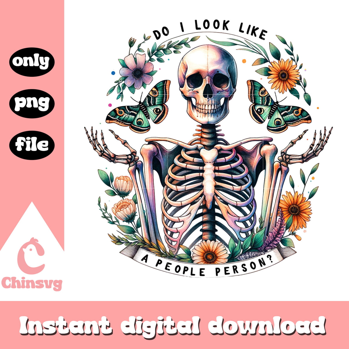 Do i look like a people person design png, cottagecore png