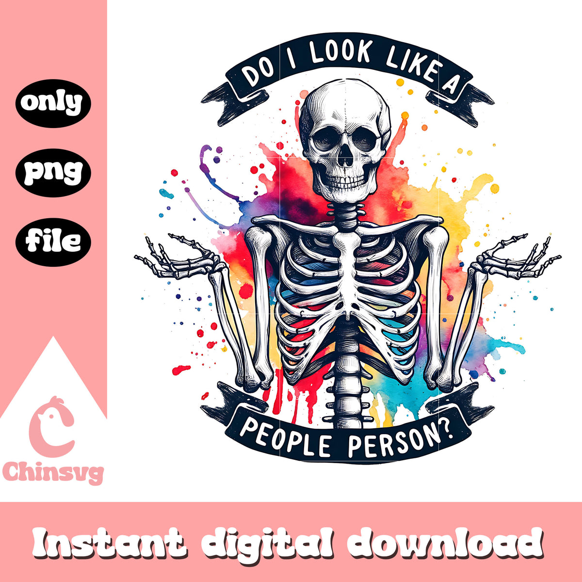 Do i look like a people person skeleton png, trending quotes png