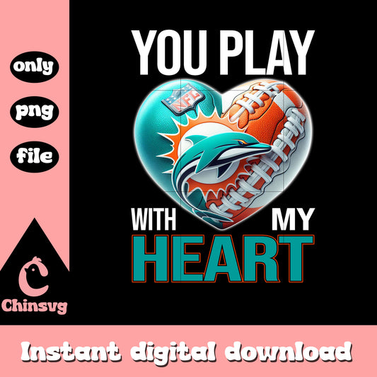 Dolphins you play design png, miami dolphins football​ png