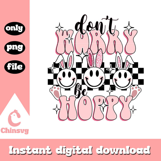 Don't worry be hoppy smile icon bunny png, easter bunny ears​ png