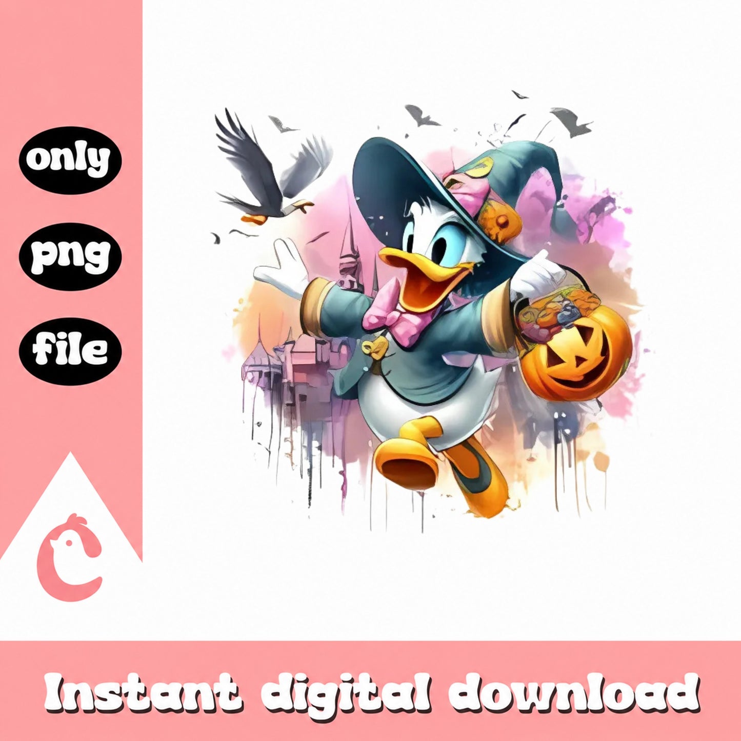 Donald Duck Halloween PNG, Disney Halloween PNG, Trick Or Treat PNG