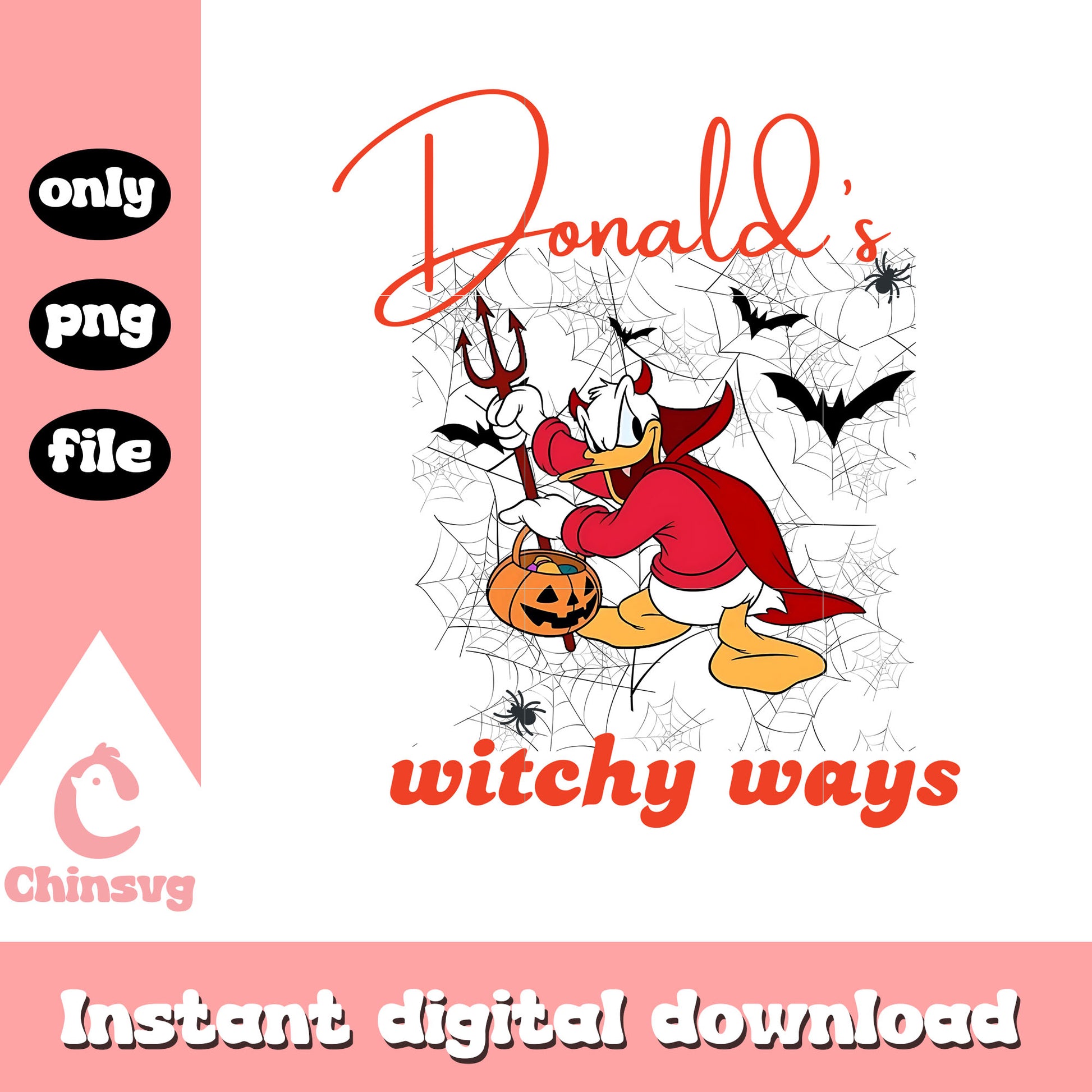 Donald 's witchy ways the devil costume png, halloween day png
